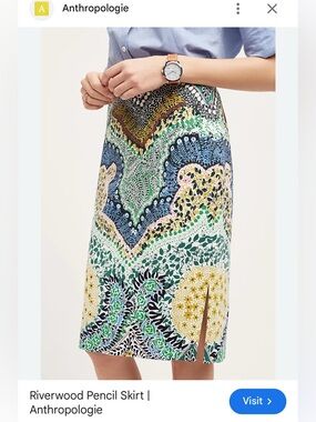 Anthropologie Multicolor printed mixed Floral Pencil Skirt size 0